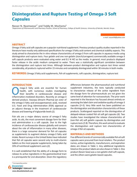 rupture test for soft gelatin capsules usp|omega 3 rupture testing.